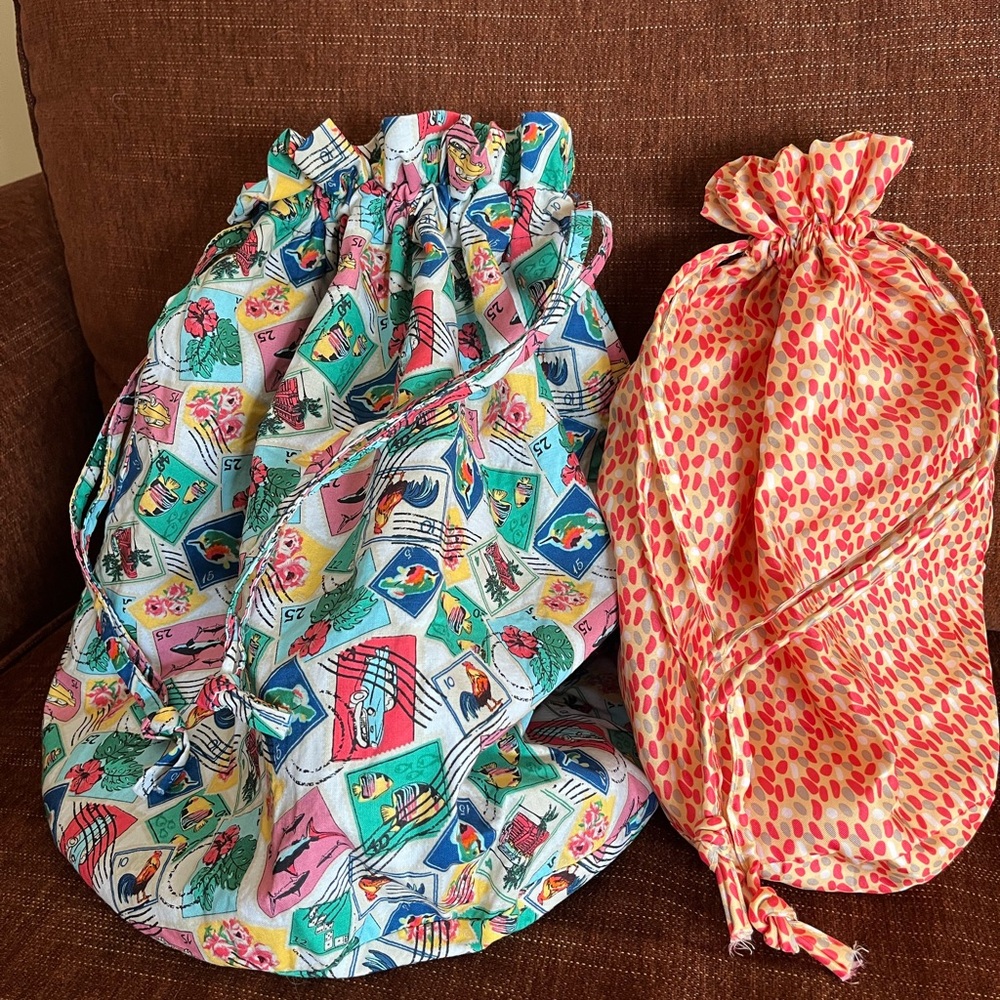 Vera Bradley cinch bags, water resistant liners